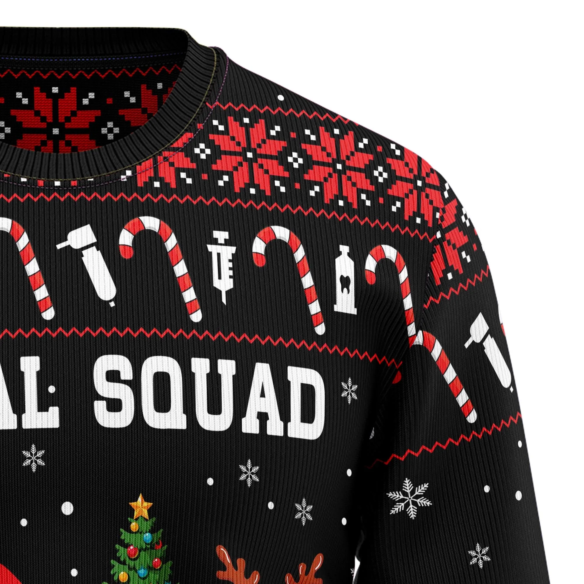 Dental Squad - Funny Ugly Christmas Sweater - Funny Gift For Friend , Family Member - Image 3