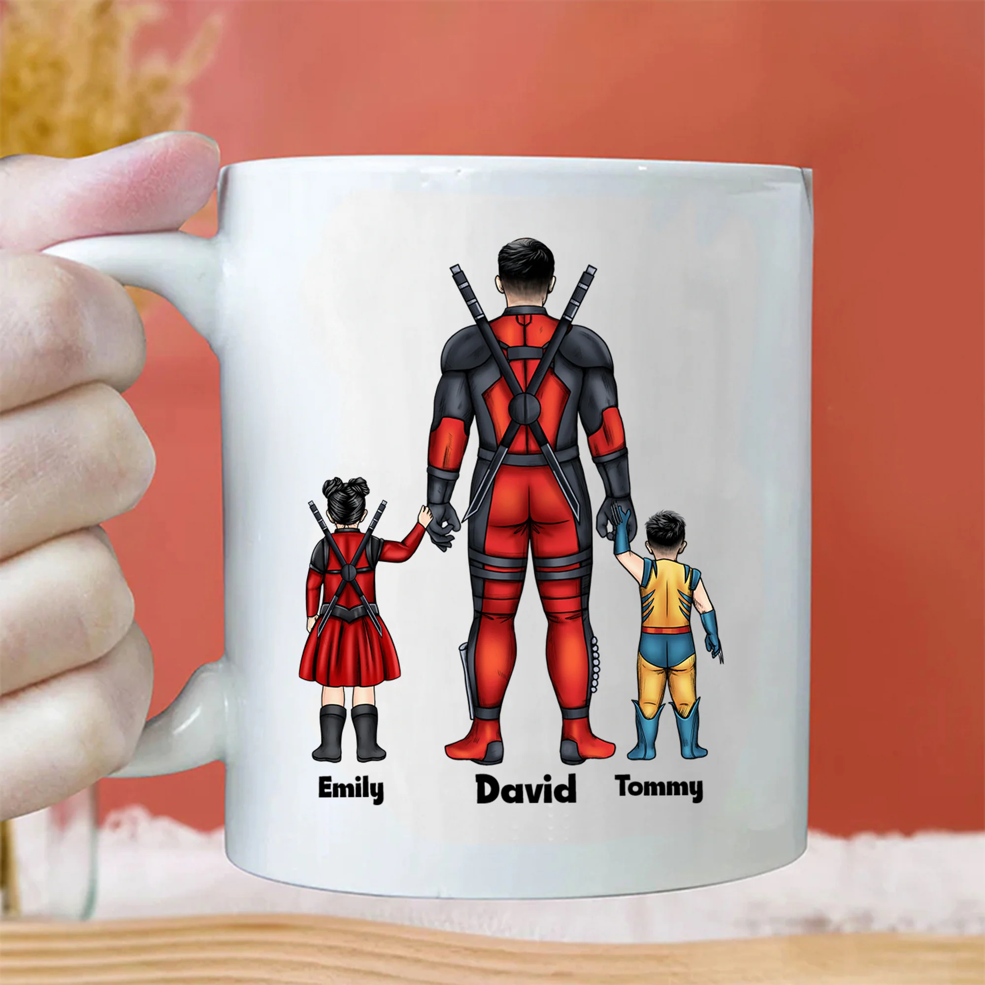 Super Hero Dispatches From The Frontlines Of Fatherhood - Gift For Dad - Personalized Ceramic Mug - CL02 NA94 - Image 3
