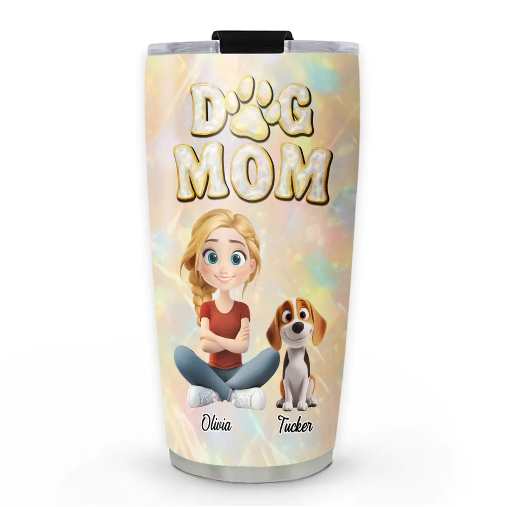 Dog Mom Pearl - Personalized Tumbler - Gift For Pet Owners, Pet Lovers, Her | CLP15.V3 HH01