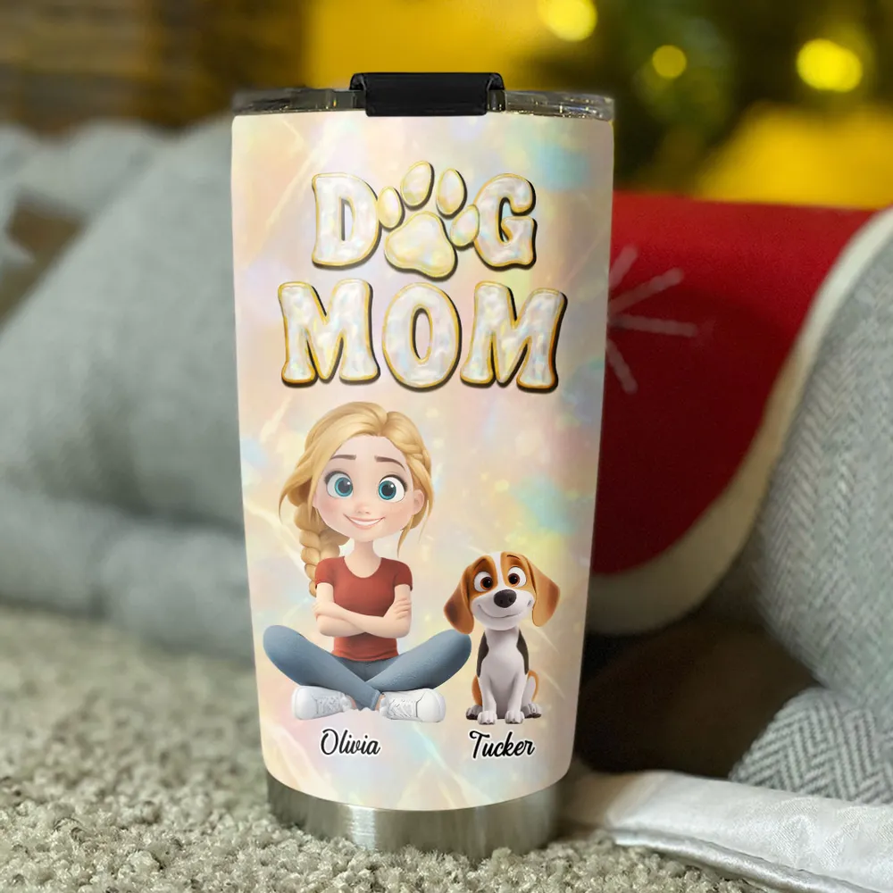 Dog Mom Pearl - Personalized Tumbler - Gift For Pet Owners, Pet Lovers, Her | CLP15.V3 HH01 - Image 2