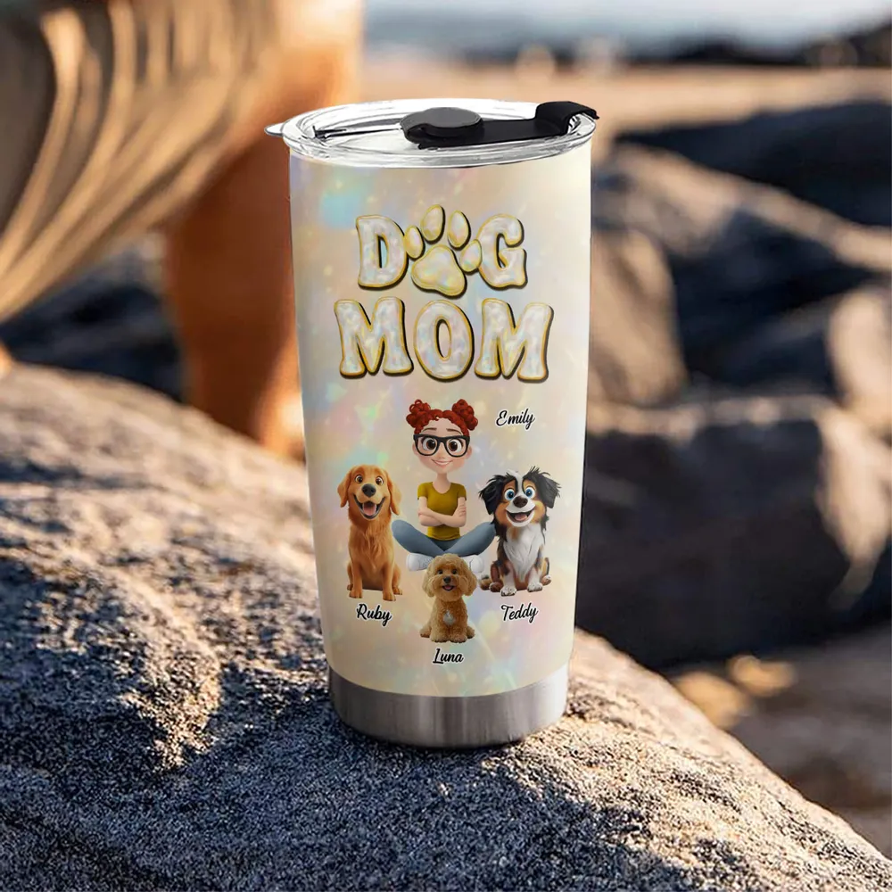 Dog Mom Pearl - Personalized Tumbler - Gift For Pet Owners, Pet Lovers, Her | CLP15.V3 HH01 - Image 3