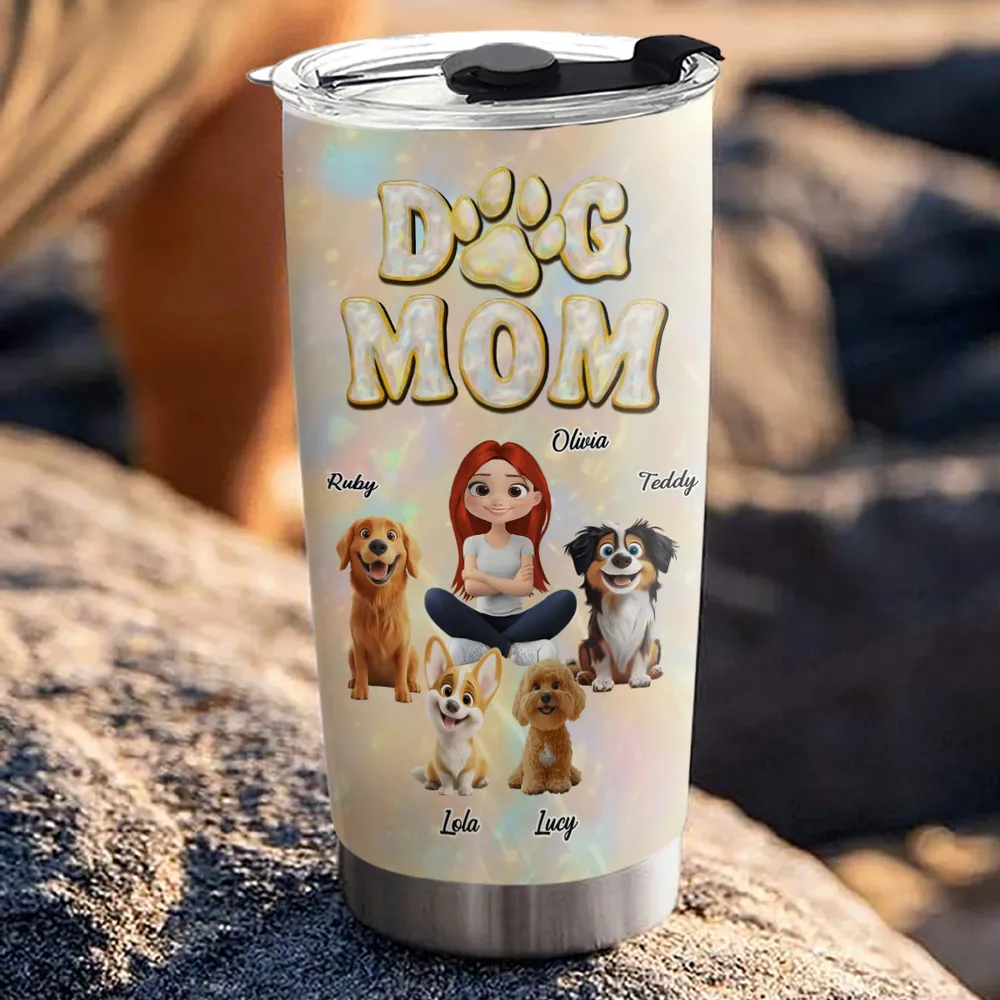 Dog Mom Pearl - Personalized Tumbler - Gift For Pet Owners, Pet Lovers, Her | CLP15.V3 HH01 - Image 4