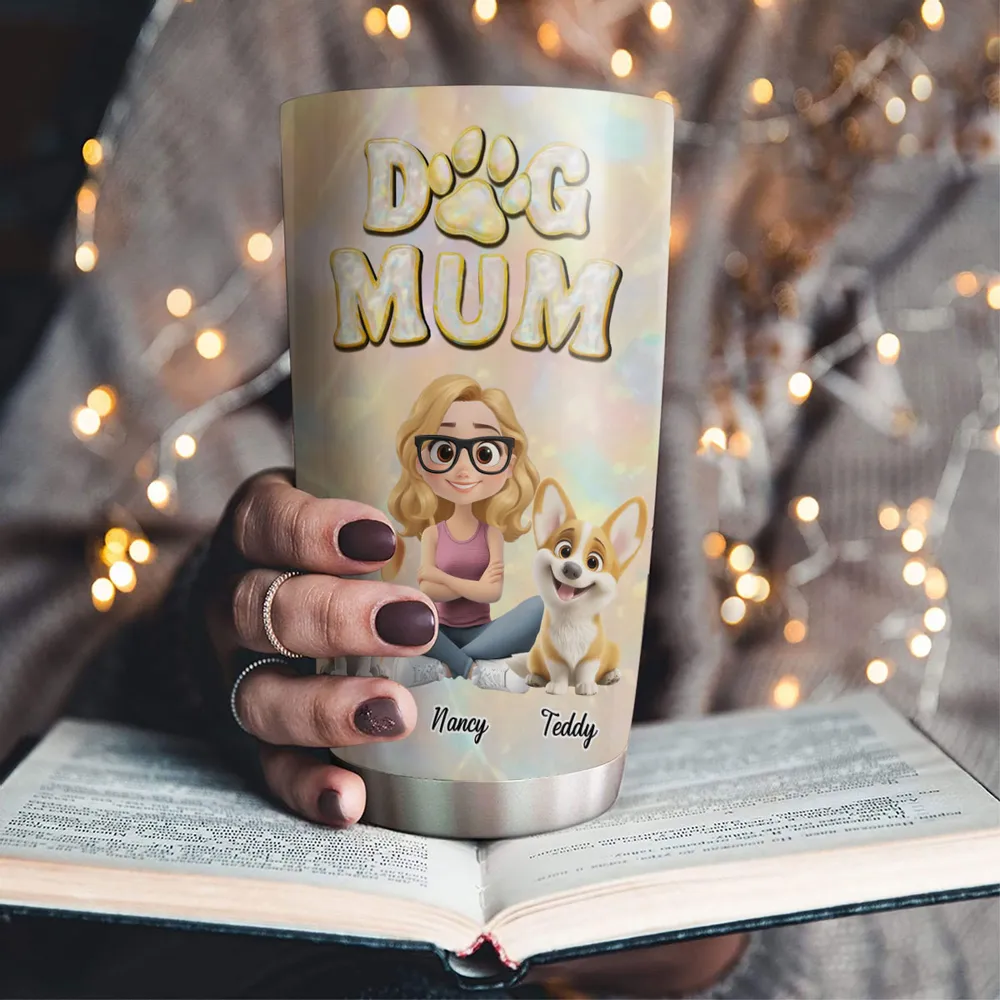 Dog Mom Pearl - Personalized Tumbler - Gift For Pet Owners, Pet Lovers, Her | CLP15.V3 HH01 - Image 5