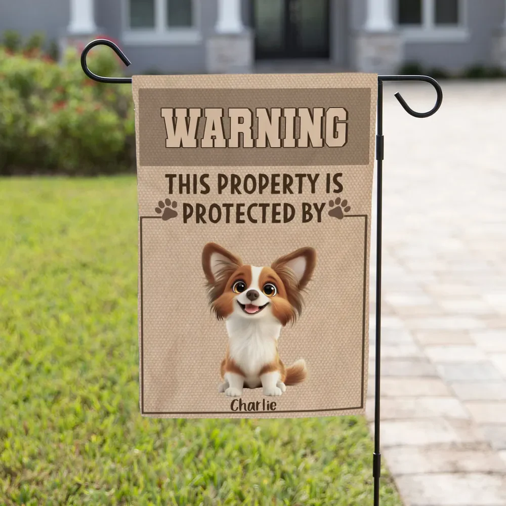 Dog Warning You - Personalized Flag - Gift for Pet Owners, Dog Lovers | CLP15.V3 HH01