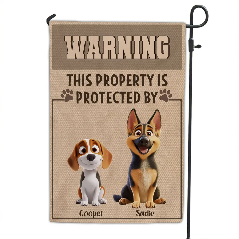Dog Warning You - Personalized Flag - Gift for Pet Owners, Dog Lovers | CLP15.V3 HH01 - Image 7