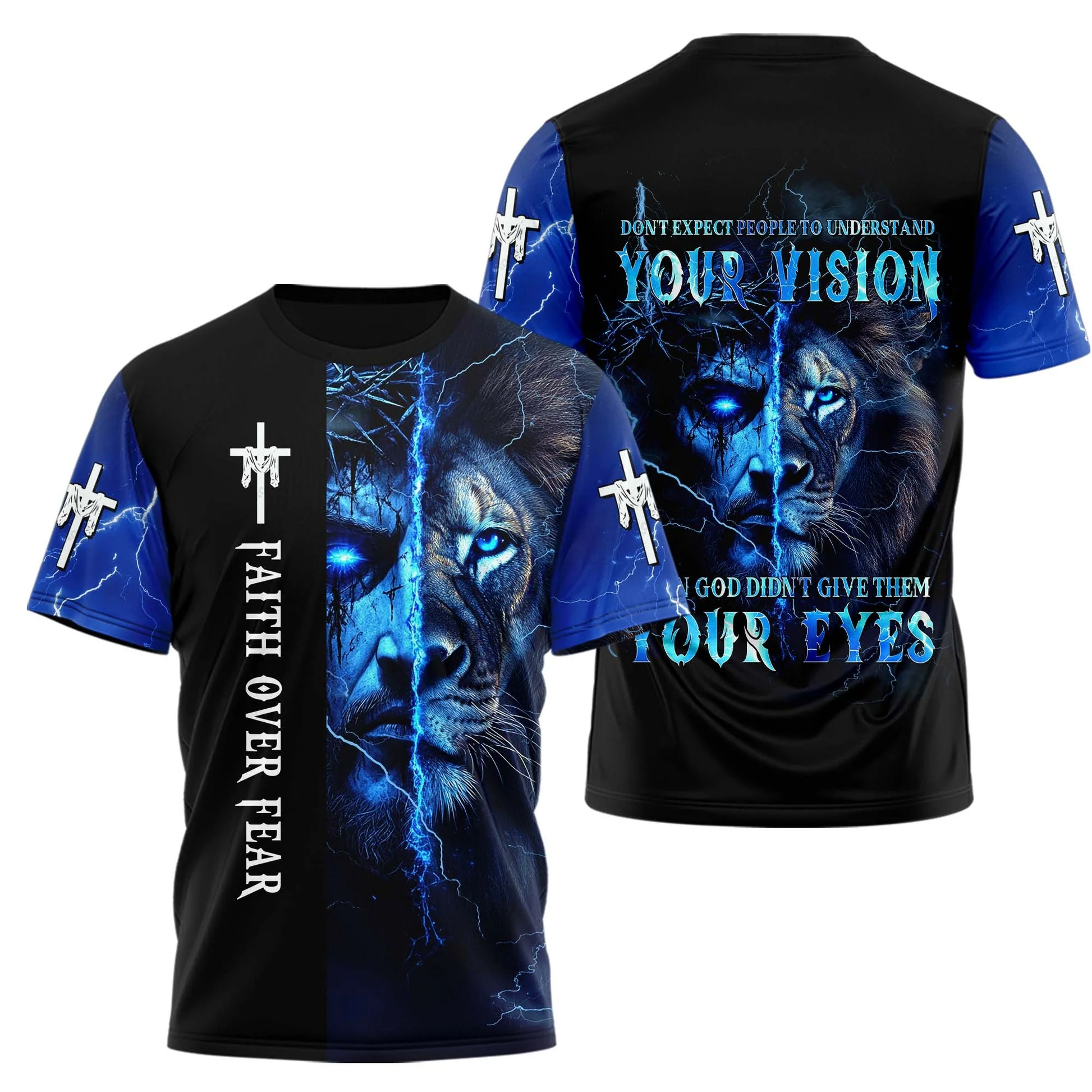 Don't Expect People To Understand Your Vision Lion 3D TShirt - Image 3