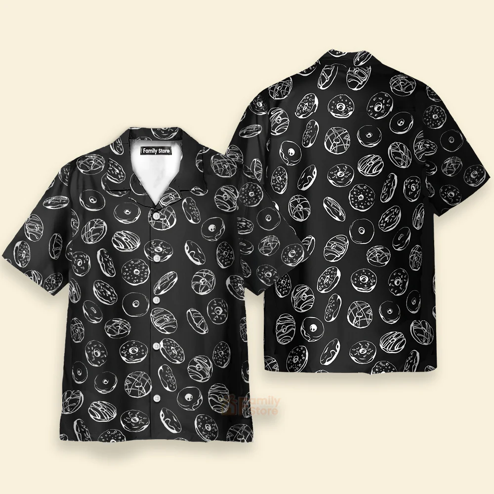 Donut Pattern Hawaiian Shirt - Image 2