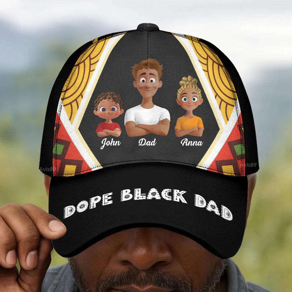Dope Black Dad - Best Gift For Dad - Personalized Classic Cap | GR29 PT