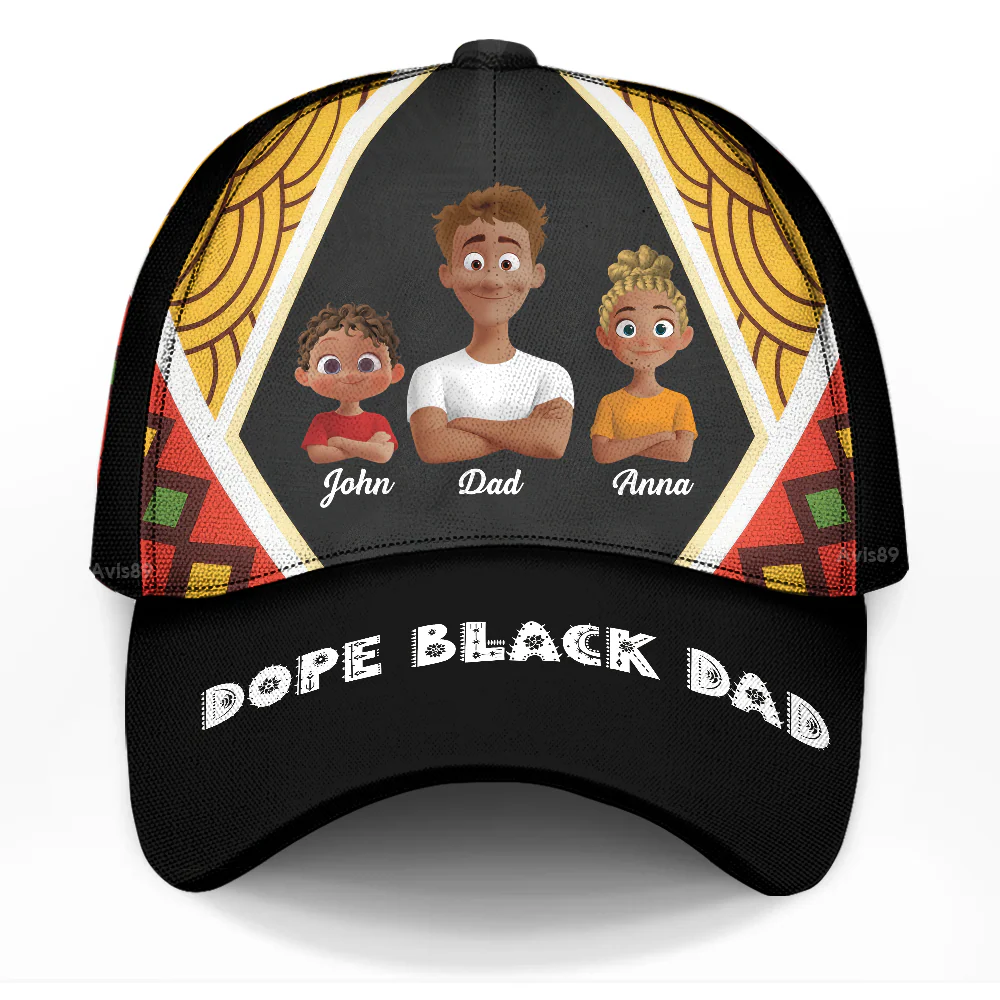 Dope Black Dad - Best Gift For Dad - Personalized Classic Cap | GR29 PT - Image 3