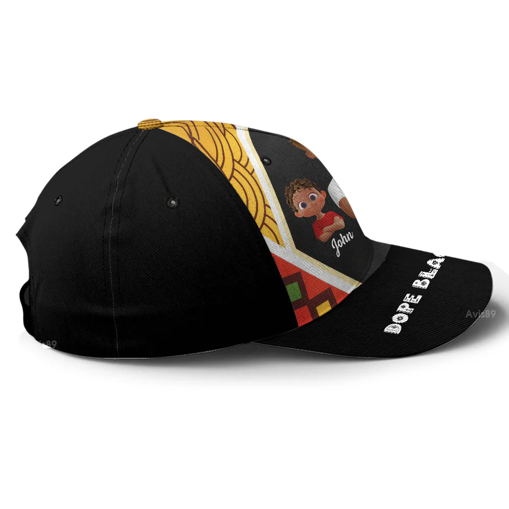 Dope Black Dad - Best Gift For Dad - Personalized Classic Cap | GR29 PT - Image 5