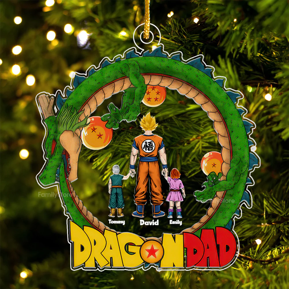 DrBa Family We Are Here - Gift For Family - Gifts For Dad Father's Day - Personalized Acrylic Ornament - CL03 - Image 5