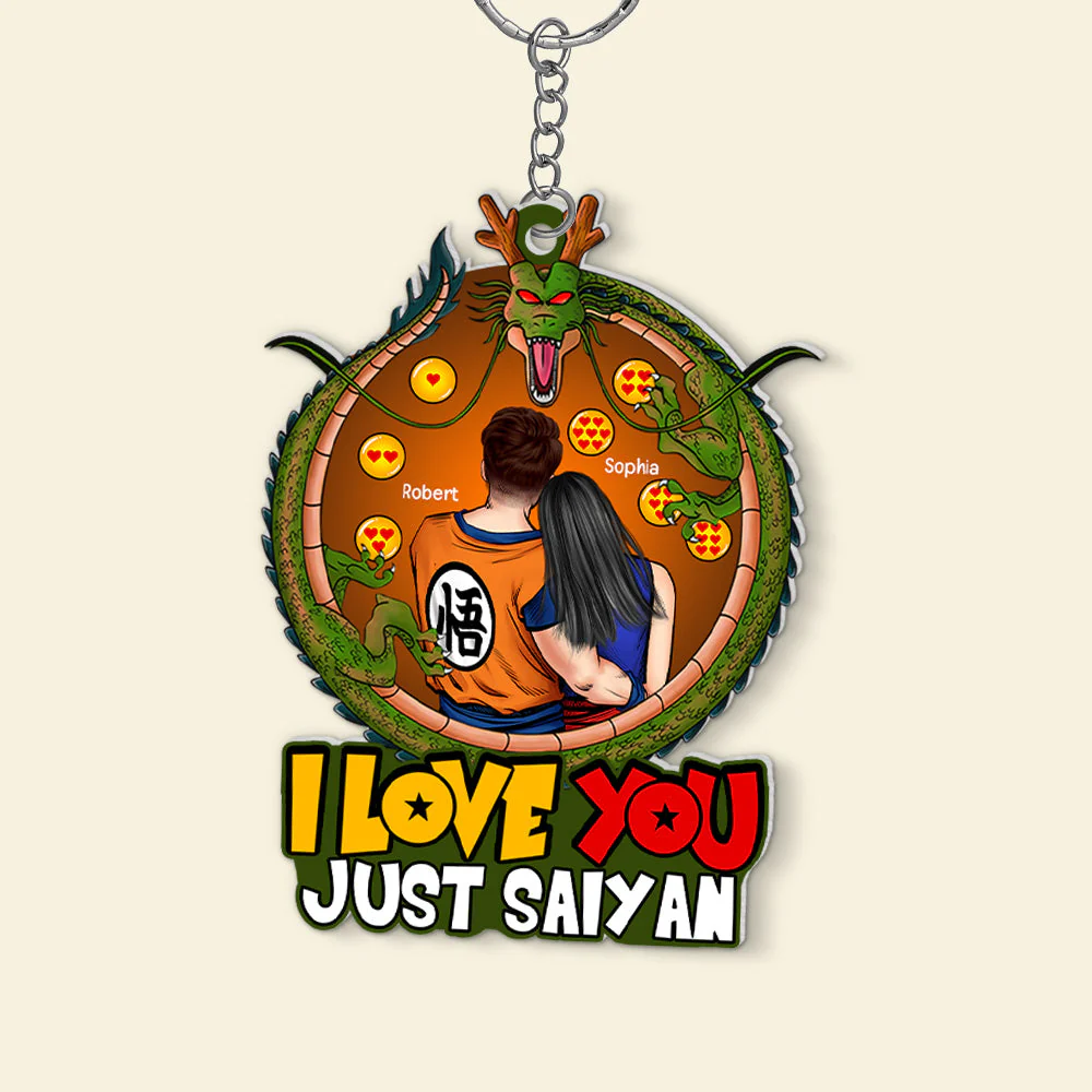 DrBa I Love You Just Saiyan - Personalized Acrylic Keychain - Gift For Couple, Husband Wife, Anniversary Gift  - CL18 NA94 - Image 3