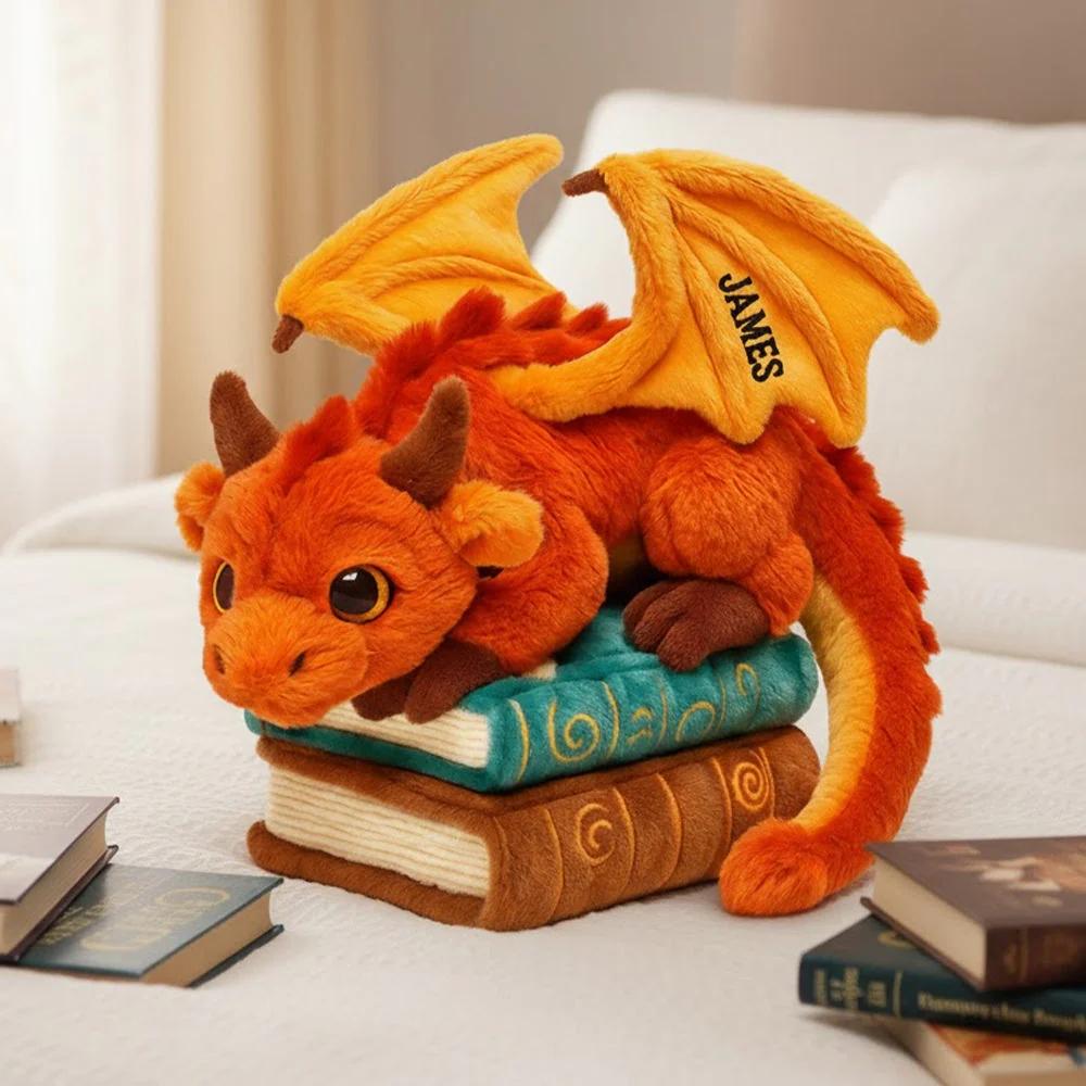 Dragon Book - Personalized Custom Shape Pillow - Gift For Book Lovers, Christmas HH01