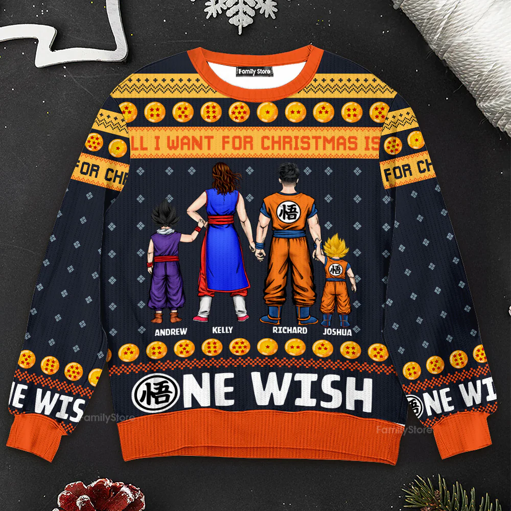 DrBa All I Want For Christmas Is One Wish - Personalized Ugly Sweater | CL03 NL122 - Image 3