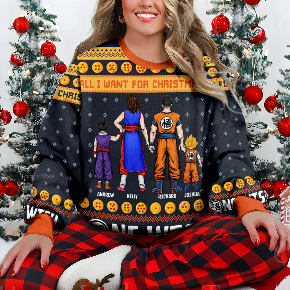 DrBa All I Want For Christmas Is One Wish - Personalized Ugly Sweater | CL03 NL122 - Image 4