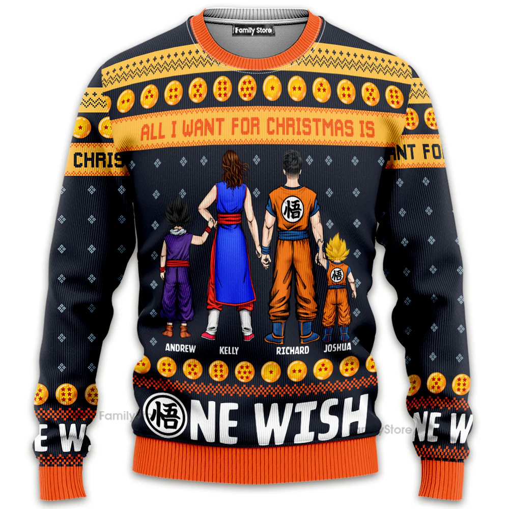 DrBa All I Want For Christmas Is One Wish - Personalized Ugly Sweater | CL03 NL122 - Image 5