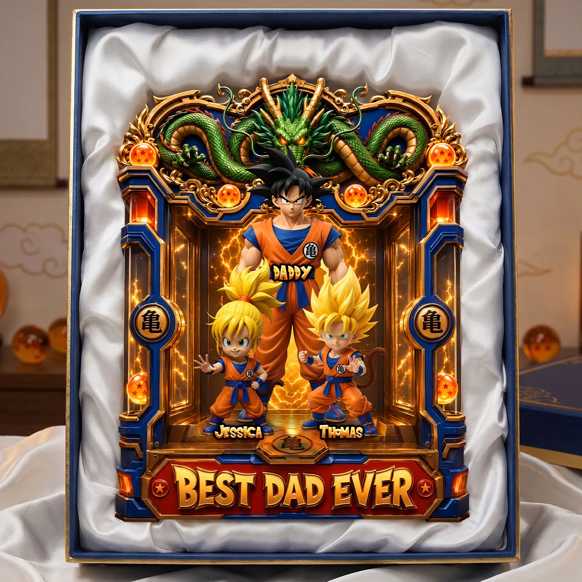 DrBa Best Dad Ever - Personalized Acrylic Plaque - Gift For Father's Day - Image 2