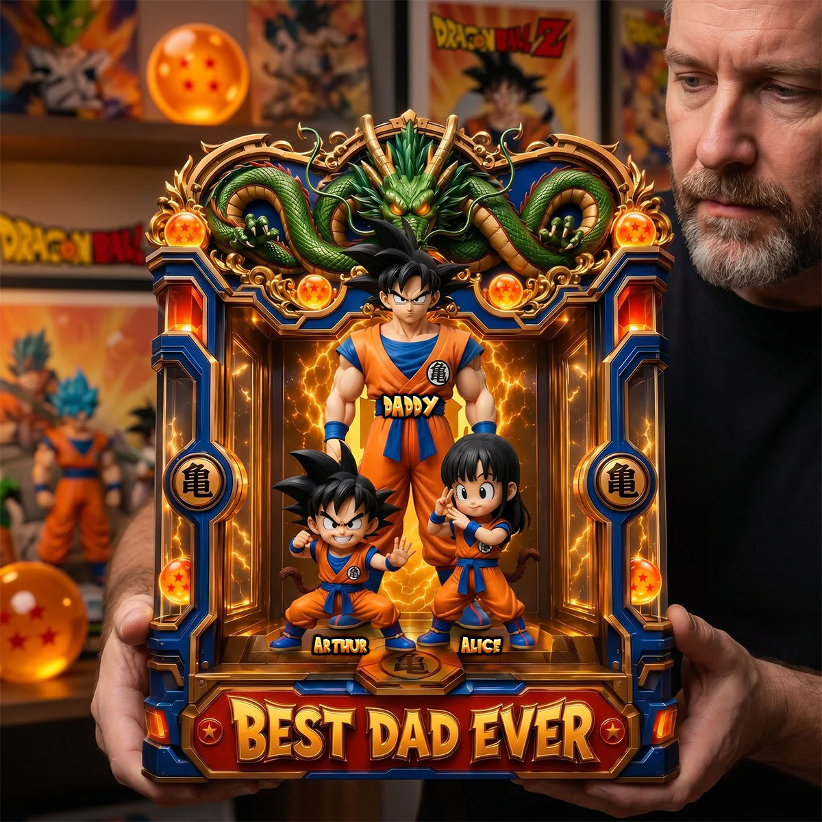 DrBa Best Dad Ever - Personalized Acrylic Plaque - Gift For Father's Day - Image 3