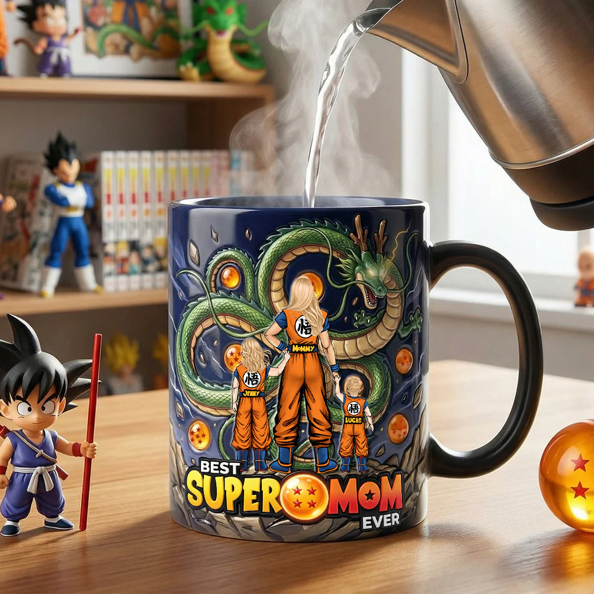DrBa Best Supermom Ever Dragon Ball - Personalized Accent Mug - Gifts For Mom