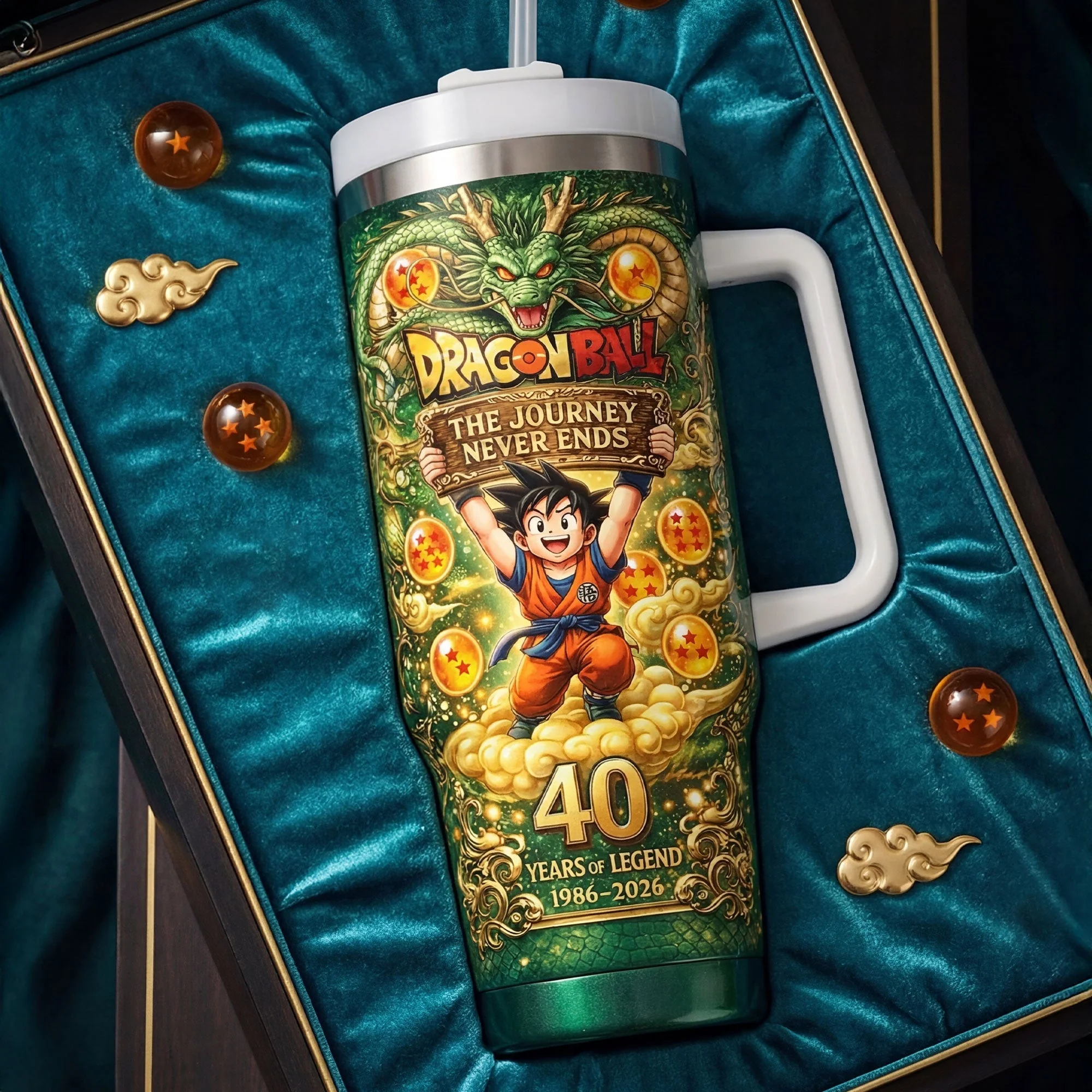DrBa Celebrate 40th Anniversary - Personalized Tumbler Cup With Handle - Gift For Movie Fans NL122