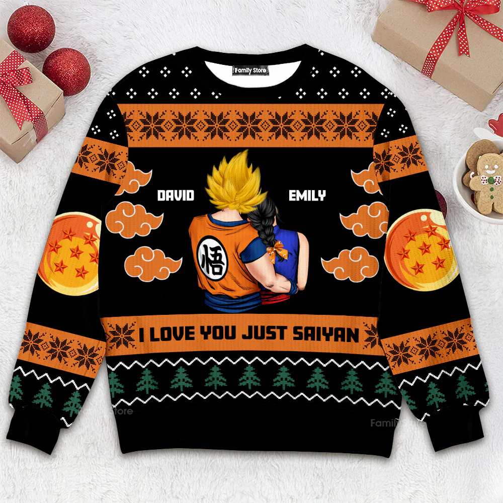 DrBa Couple Merry Christmas - Personalized Ugly Sweater | CL18 NL122