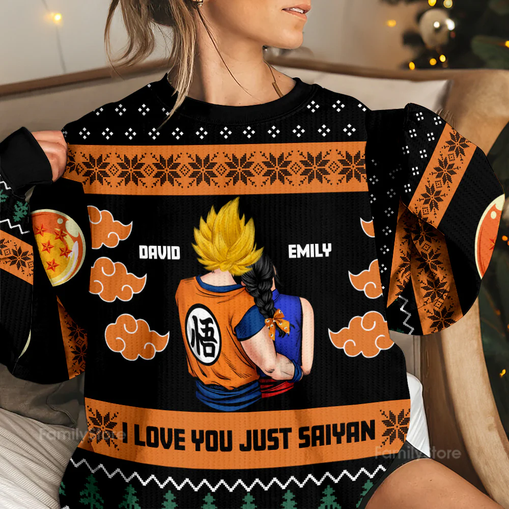 DrBa Couple Merry Christmas - Personalized Ugly Sweater | CL18 NL122 - Image 3