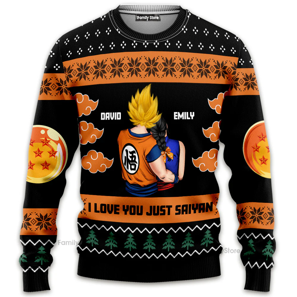 DrBa Couple Merry Christmas - Personalized Ugly Sweater | CL18 NL122 - Image 4
