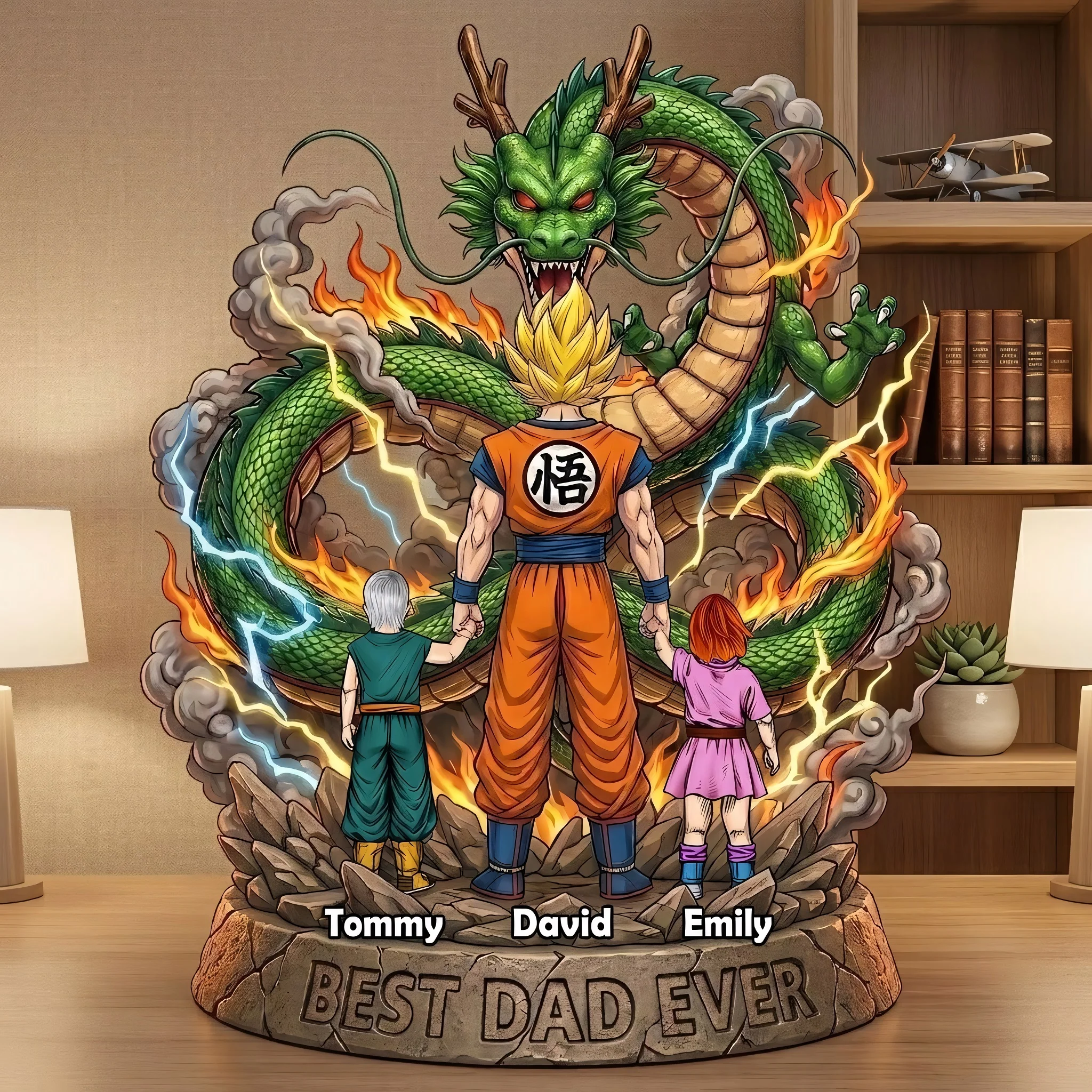 DrBa DragonBall Best Dad Ever - Personalized Acrylic Plaque - Gifts For Dad | CL03 VD01 - Image 4