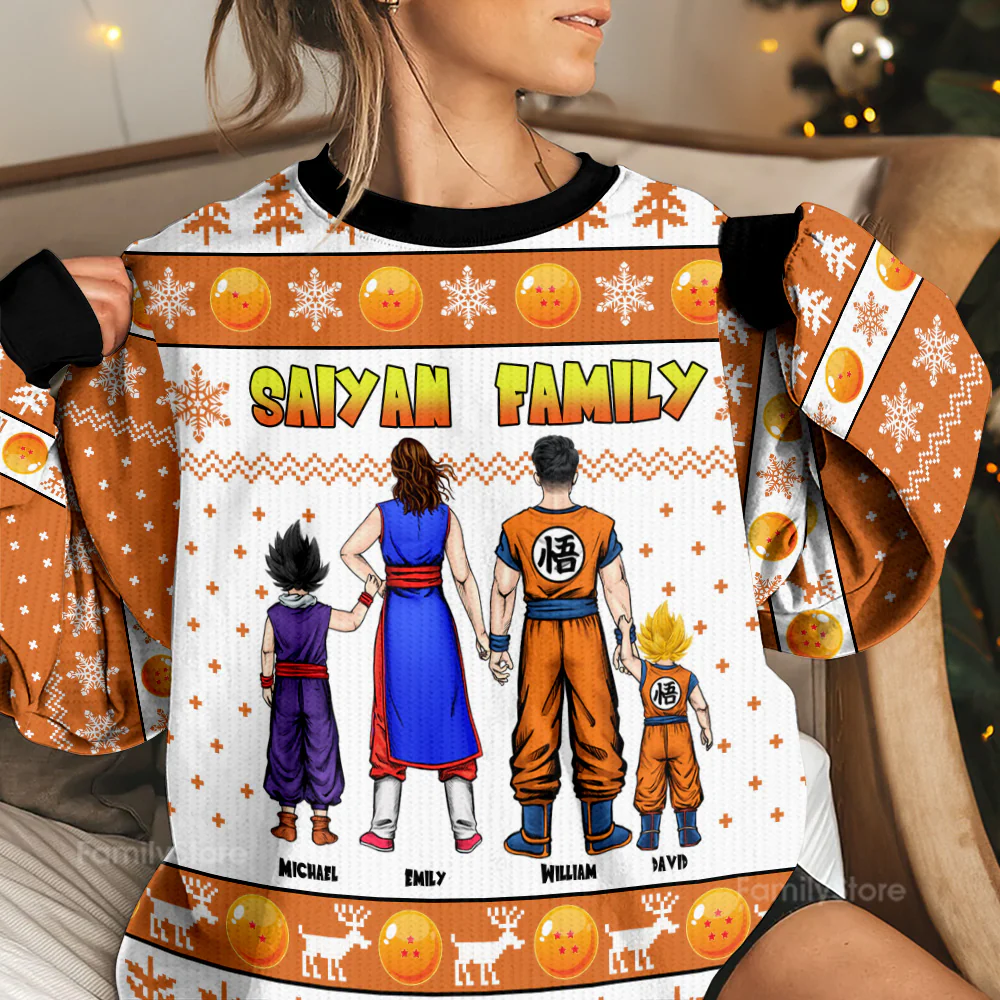DrBa Family Merry Christmas - Personalized Ugly Sweater | CL03 NL122 - Image 2
