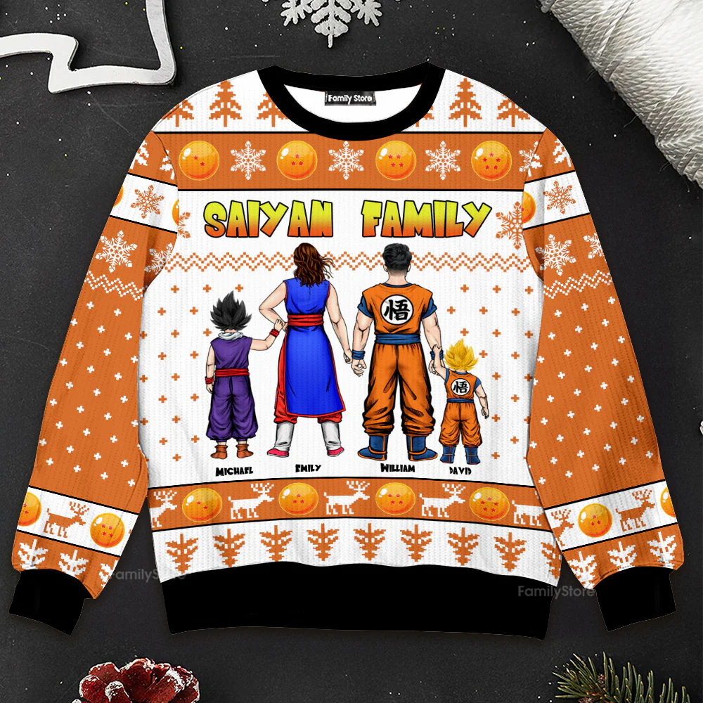 DrBa Family Merry Christmas - Personalized Ugly Sweater | CL03 NL122 - Image 3