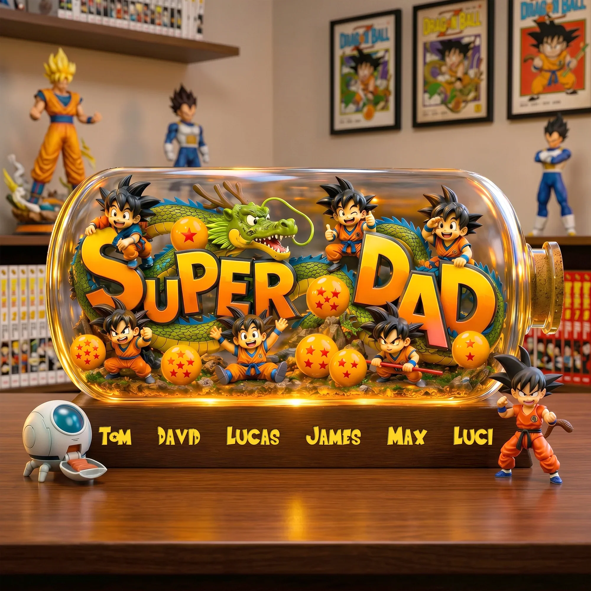 DrBa Super Dad Ever - Personalized Acrylic Plaque - Gift For Father's Day NL122 - Image 2