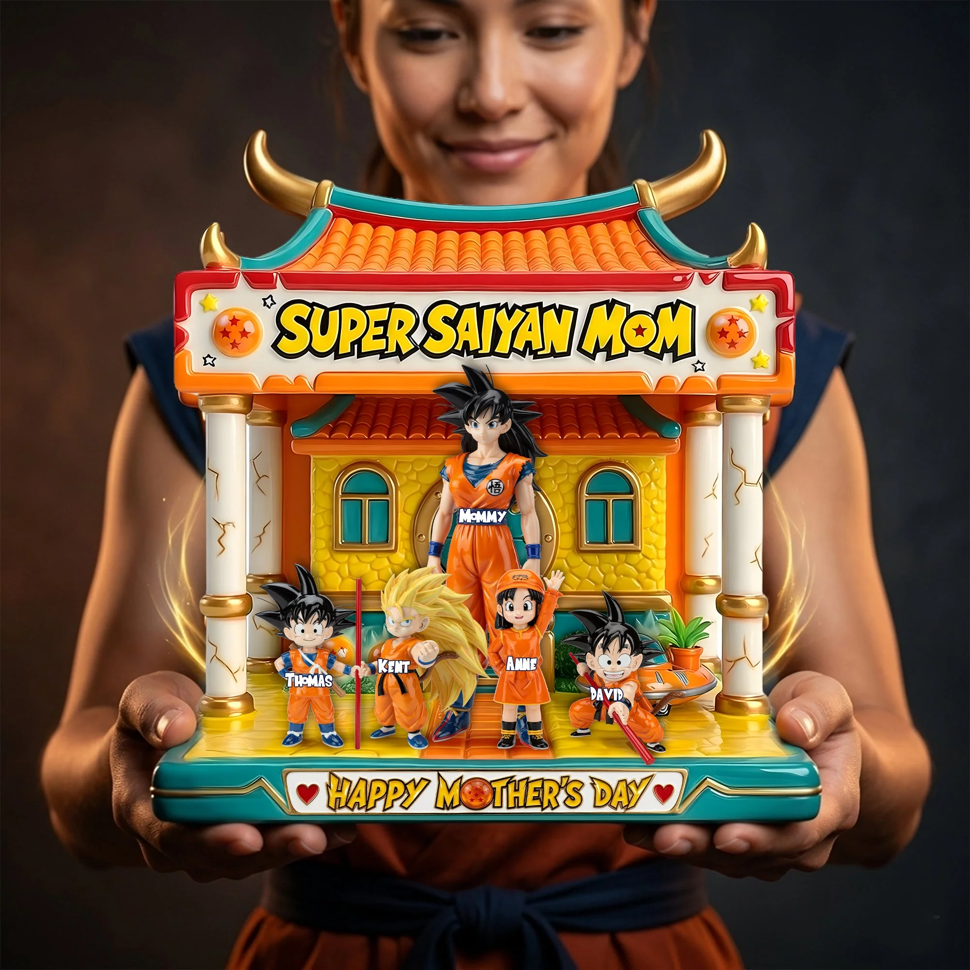 DrBa Super Saiyan Mom - Personalized Acrylic Plaque - Gift For Mom, Movie Fans - Image 3