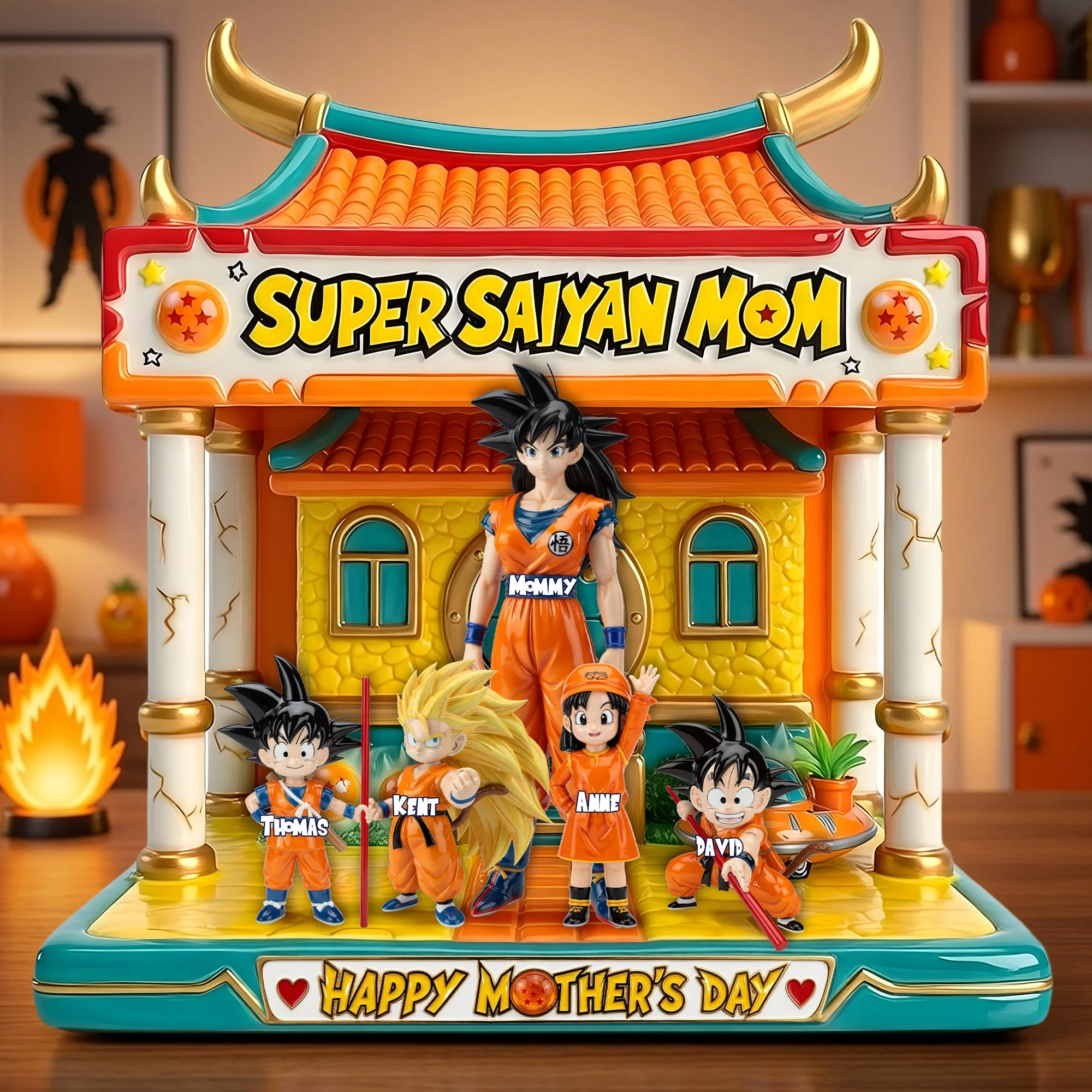 DrBa Super Saiyan Mom - Personalized Acrylic Plaque - Gift For Mom, Movie Fans - Image 4