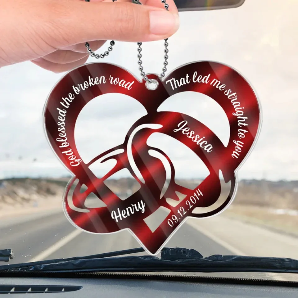 Drive Safe, I Love You - Personalized Car Hanging Ornament - Gift For Couple, Husband Wife, Anniversary - NA94 - Image 3