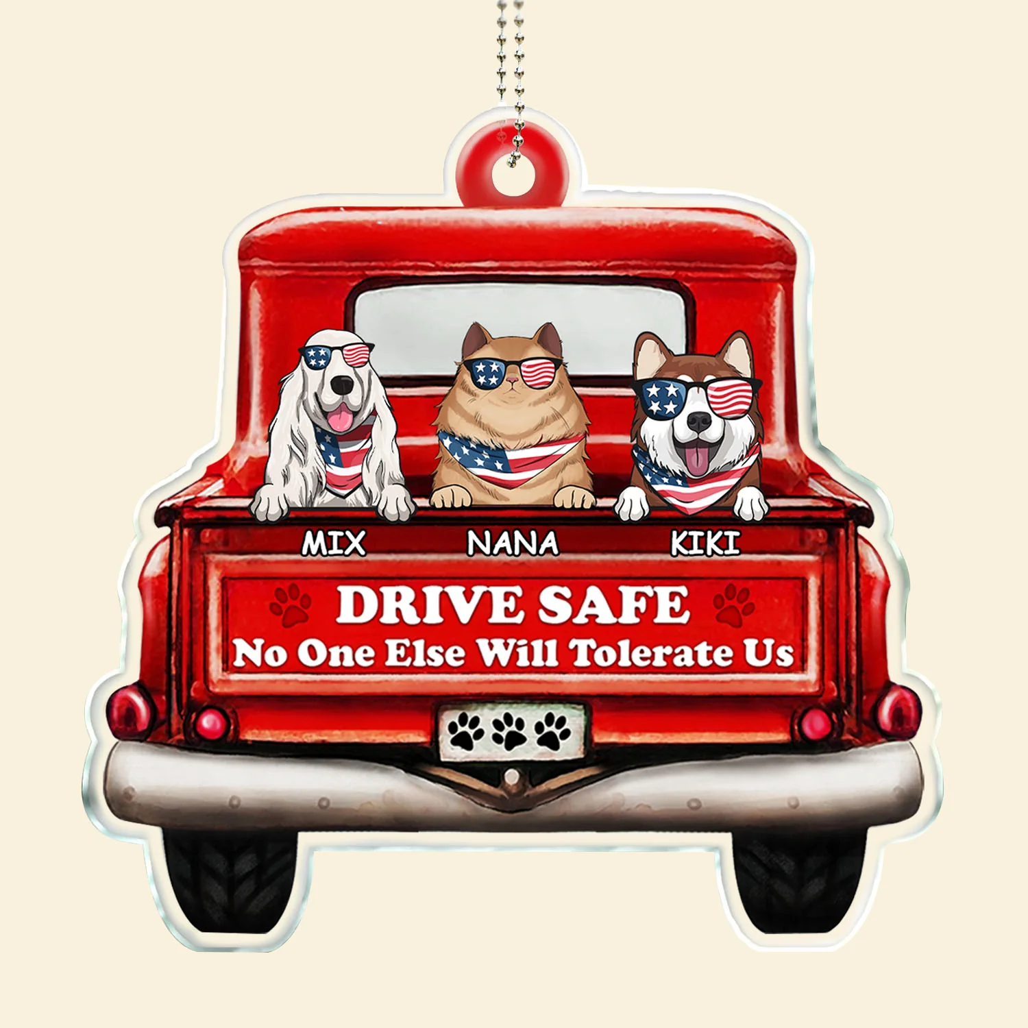 Drive Safe We're Waiting For You At Home - Gift For Pet Lovers - Personalized Car Hanging Ornament - CL12 NA94 - Image 3
