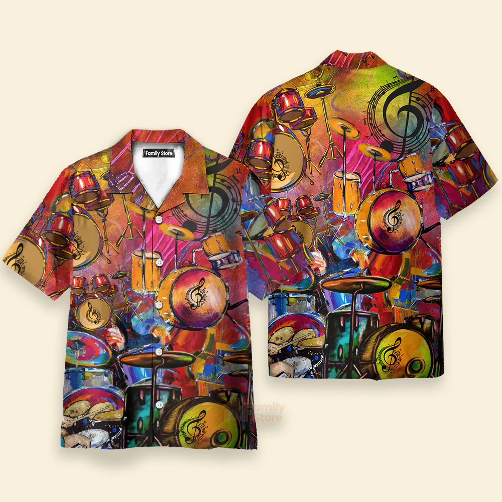 Drum Life Is Better With A Drummer - Hawaiian Shirt - Image 2