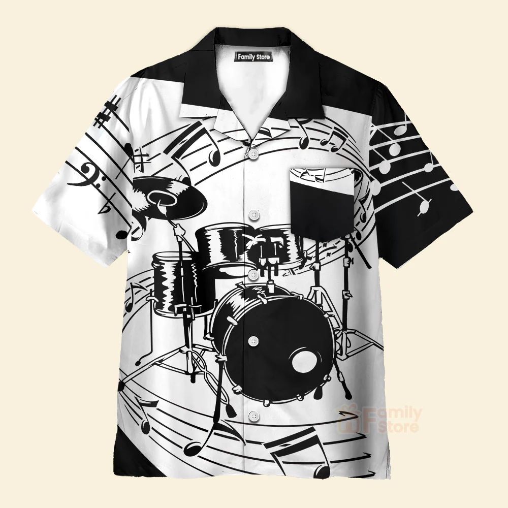 Drums For Music Hawaiian Shirt - Image 2