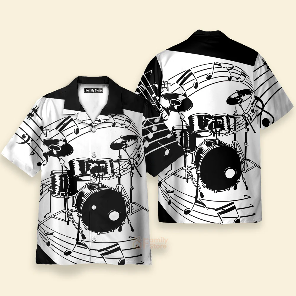 Drums For Music Hawaiian Shirt - Image 3