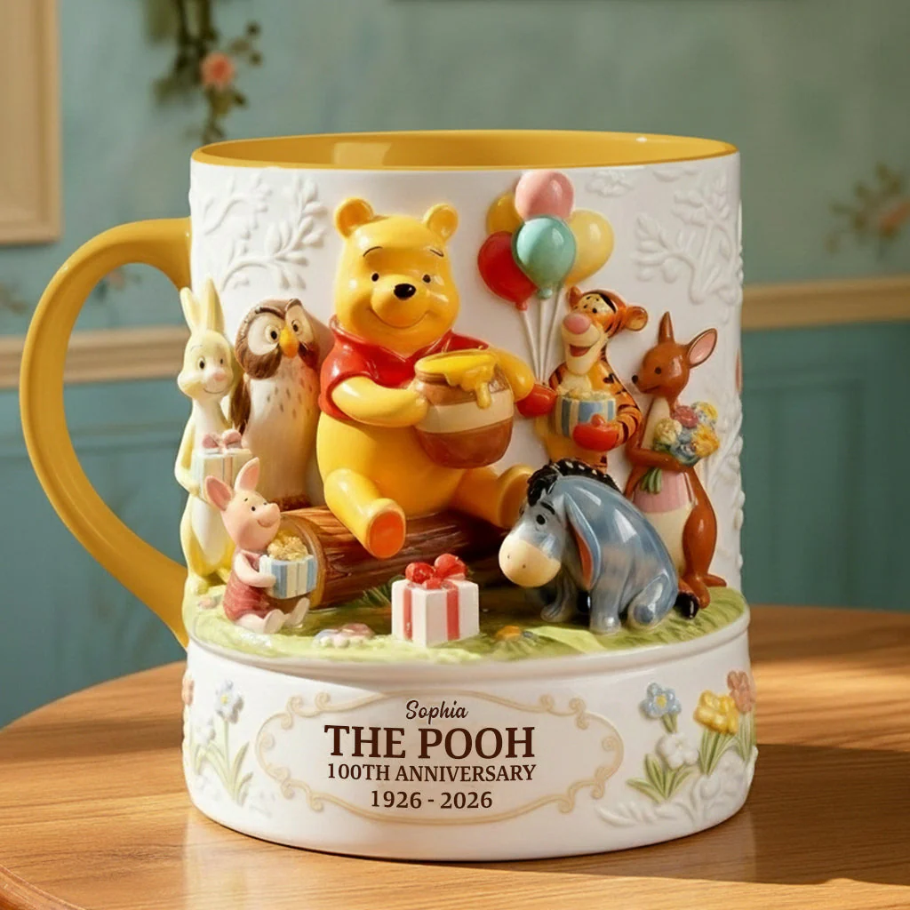 DSNY 100th Anniversary Honey Bear With Friends - Personalized Accent Mug - Gift For Fan Movies HH01