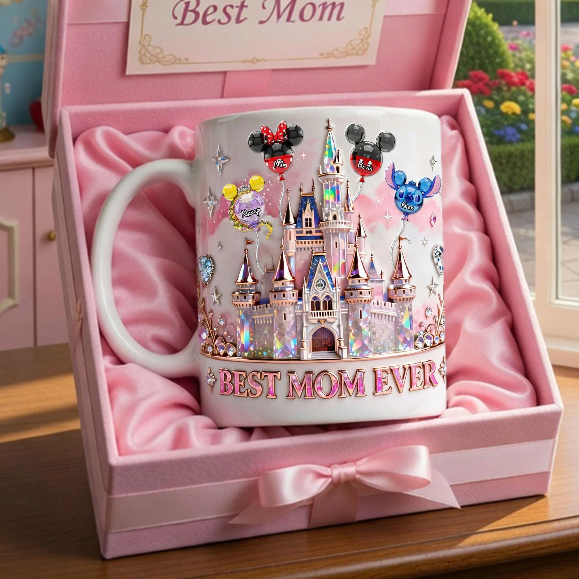 DSNY Best Mom Ever In Magic Castle - Personalized Coffee Mug - Gift For Mother's Day - Image 3