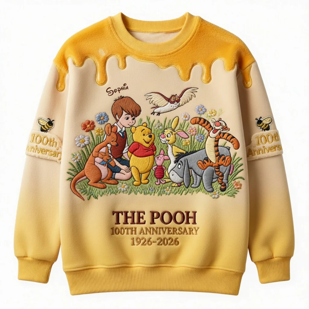DSNY Honey Bear 100 Years Of Friendship - Personalized All Over Shirt - Gift For Movie Fans HH01 - Image 5