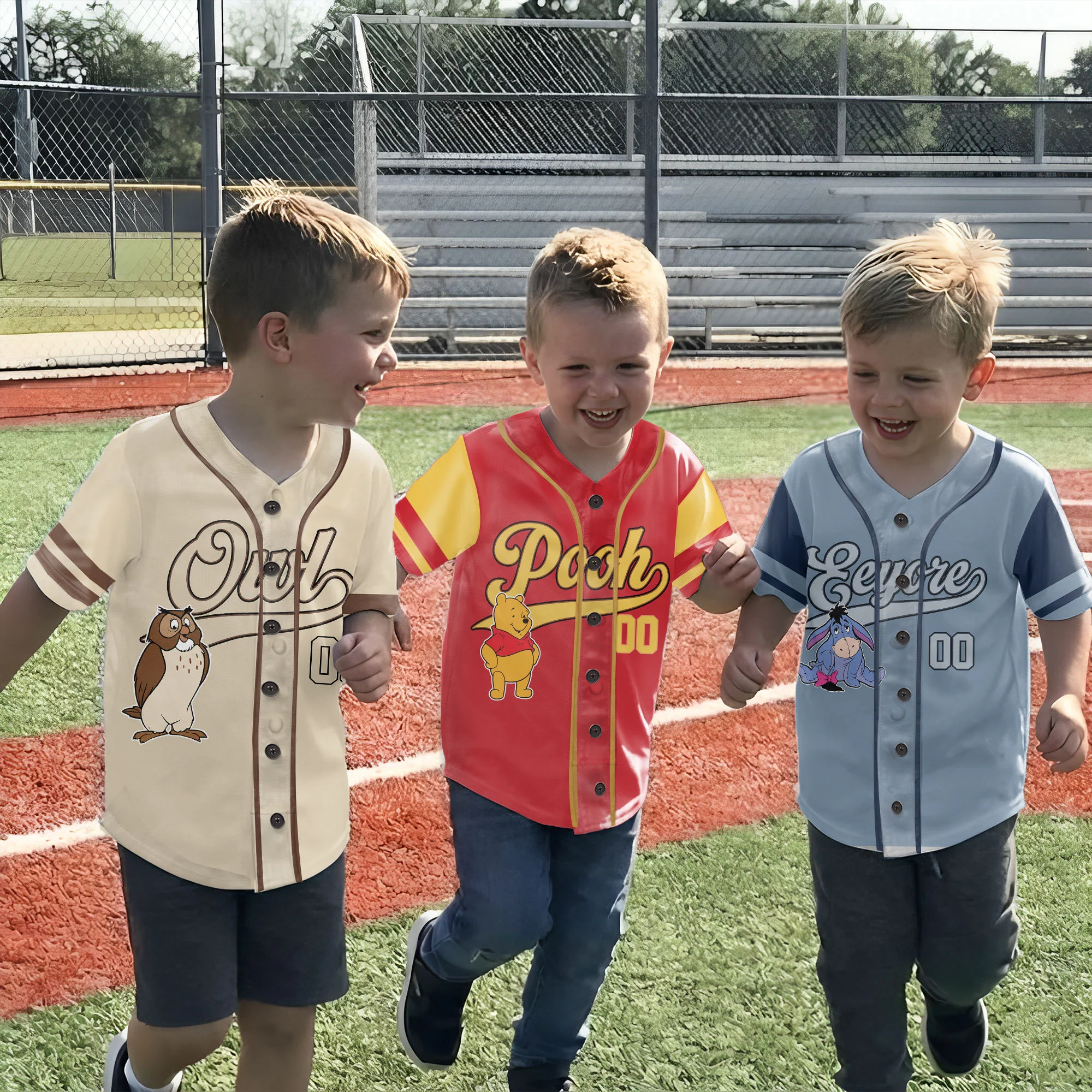 DSNY Honey Bear 100 Years Of Friendship - Personalized Baseball Jersey For Kids, Youth, Adult - Gift For Movie Fans, Family Matching - Image 5