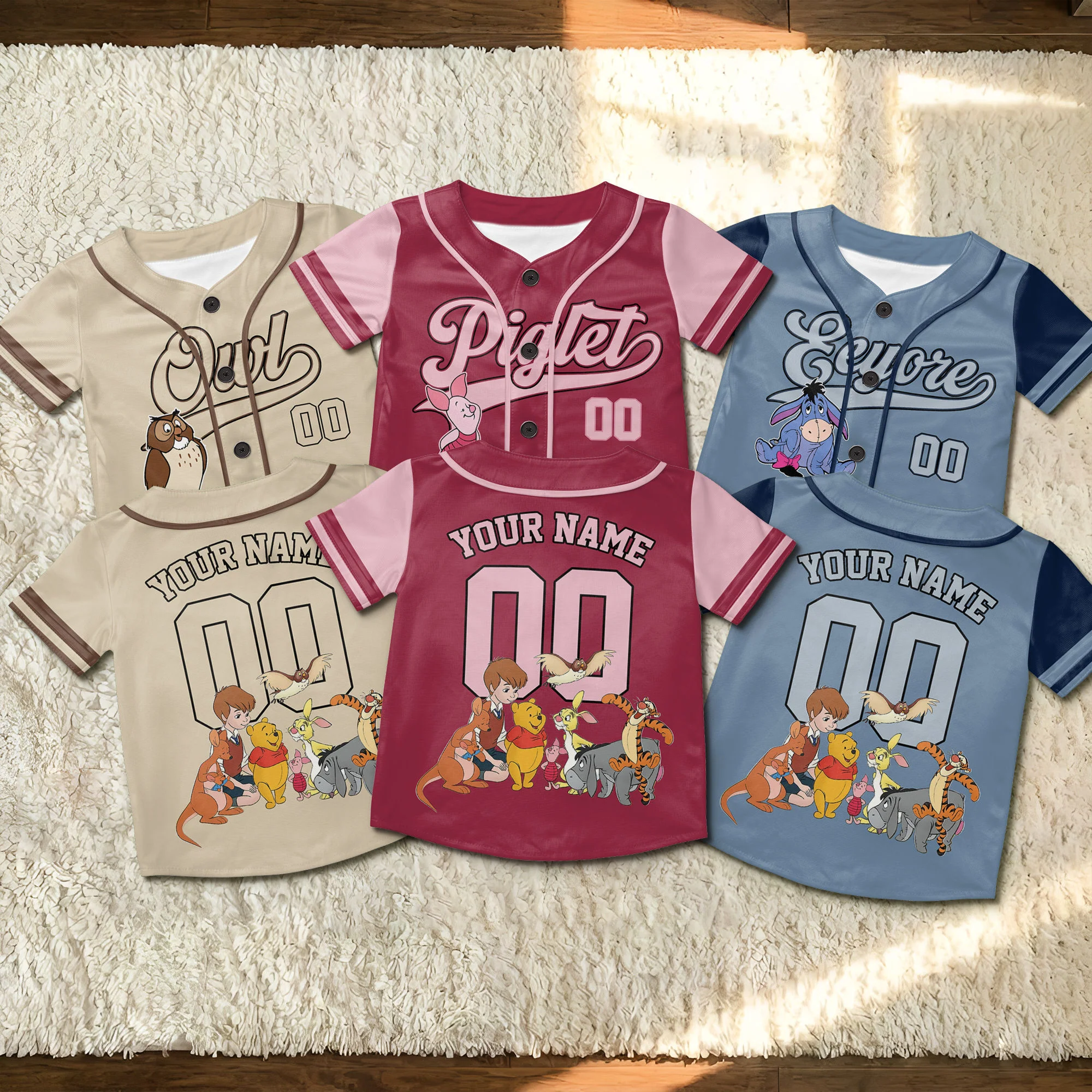 DSNY Honey Bear 100 Years Of Friendship - Personalized Baseball Jersey For Kids, Youth, Adult - Gift For Movie Fans, Family Matching - Image 8