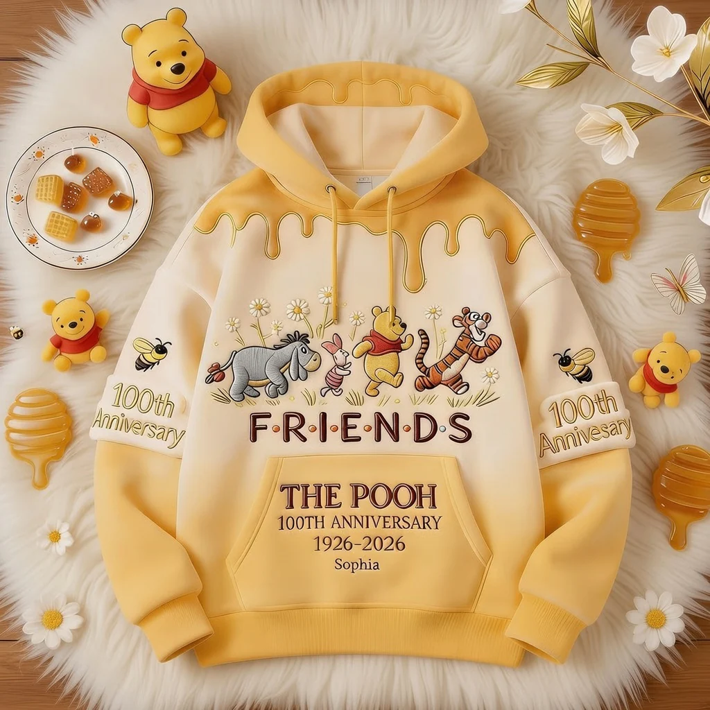 DSNY Honey Bear 100 Years Of Friendship Together - Personalized All Over Shirt - Anniversary Gift For Movie Fans NL122 - Image 3