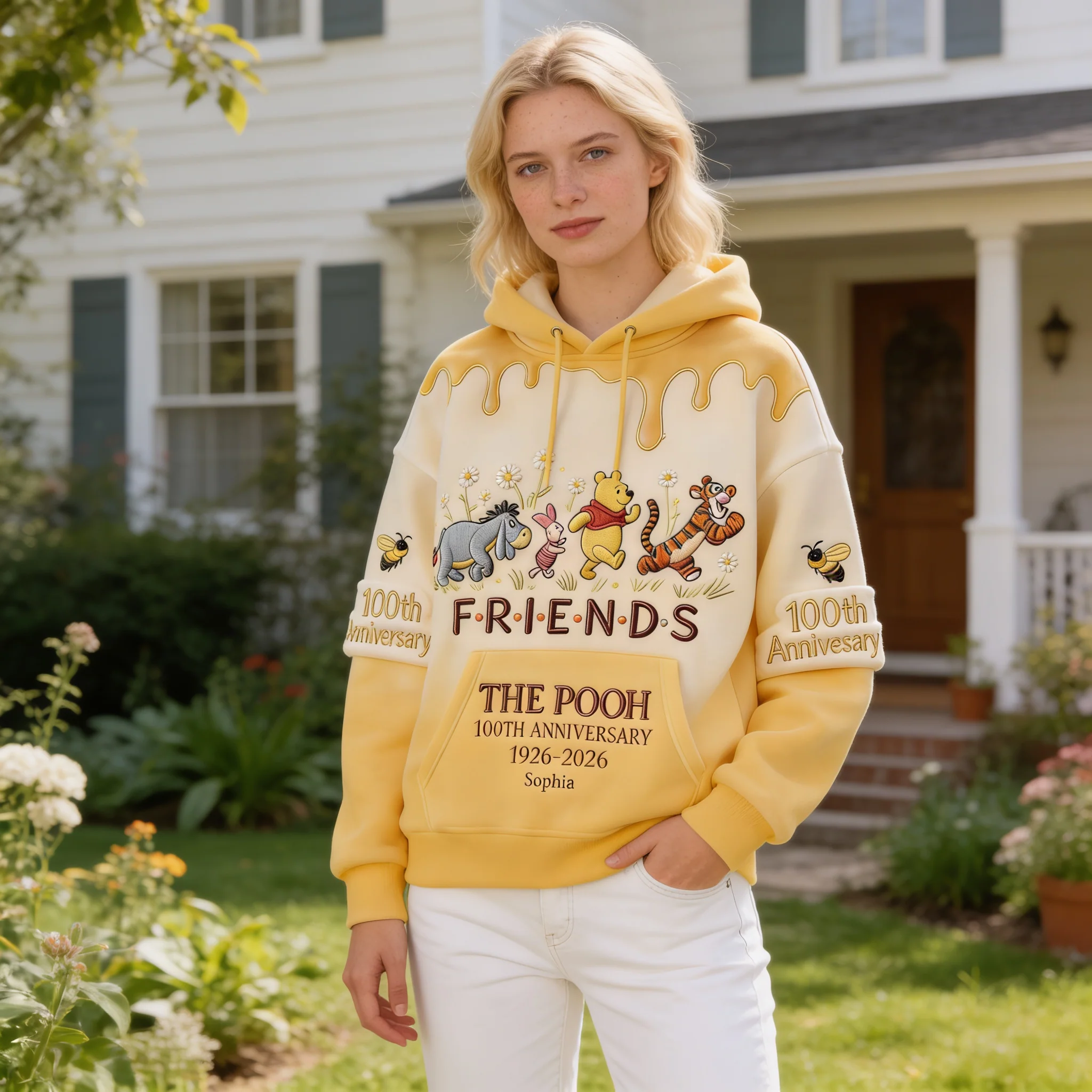 DSNY Honey Bear 100 Years Of Friendship Together - Personalized All Over Shirt - Anniversary Gift For Movie Fans NL122 - Image 4