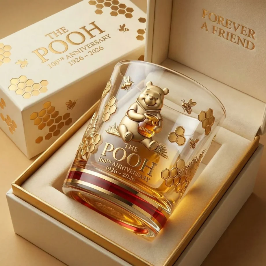 DSNY Honey Bear 100th Anniversary - Personalized Whiskey Glass - Gift For Movie Fans NL122