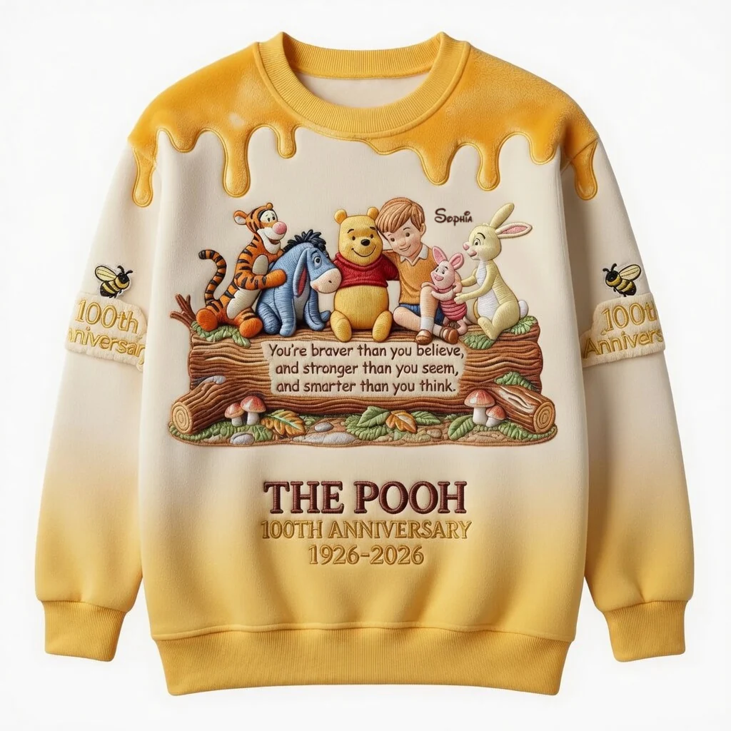 DSNY Honey Bear And Friends Celebrate 100th Anniversary - Personalized All Over Shirt - Gift For Movie Fans HH01 - Image 5