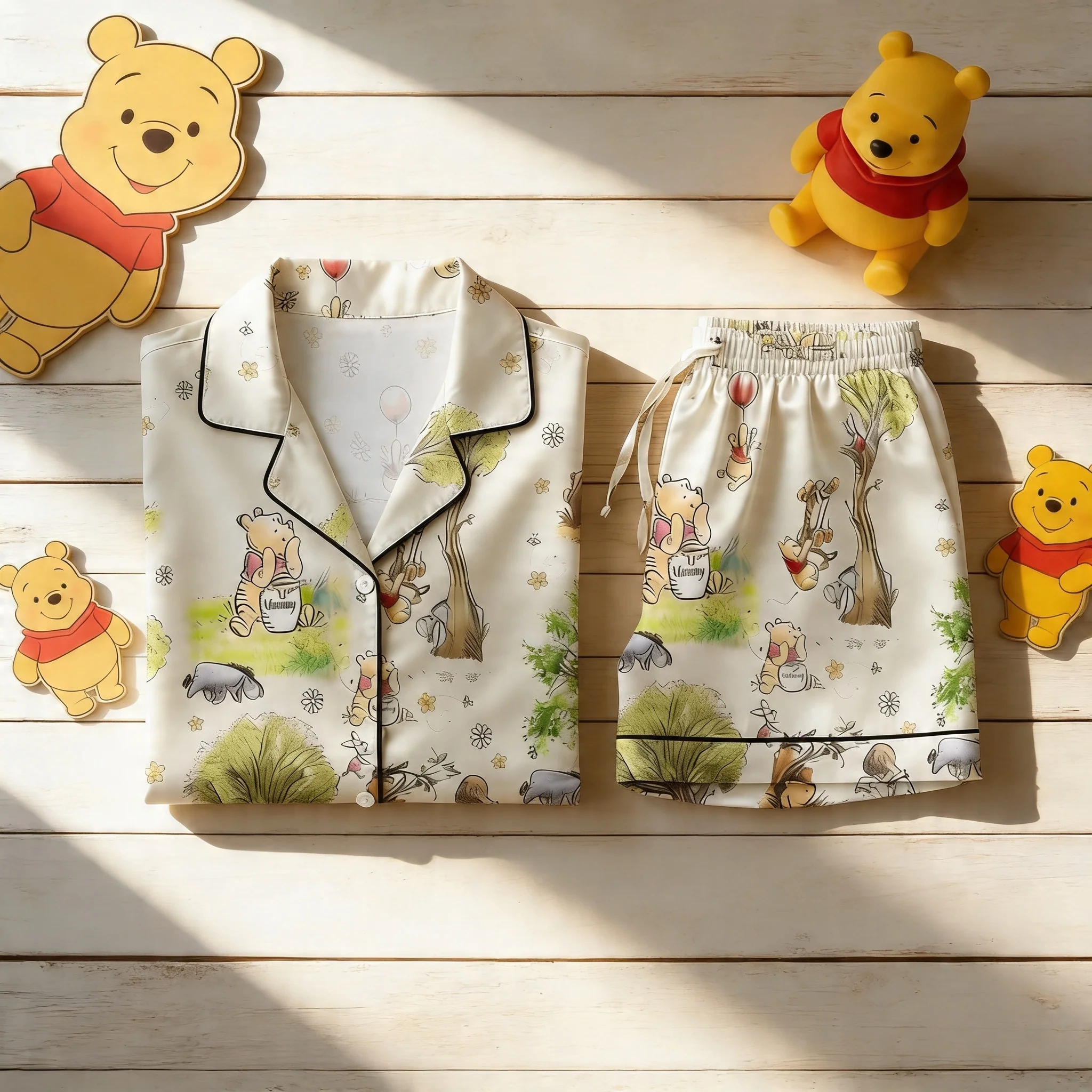DSNY Honey Bear And Friends - Personalized Short Pajama Set - Gift For Mother's Day, Movie Fans NL122