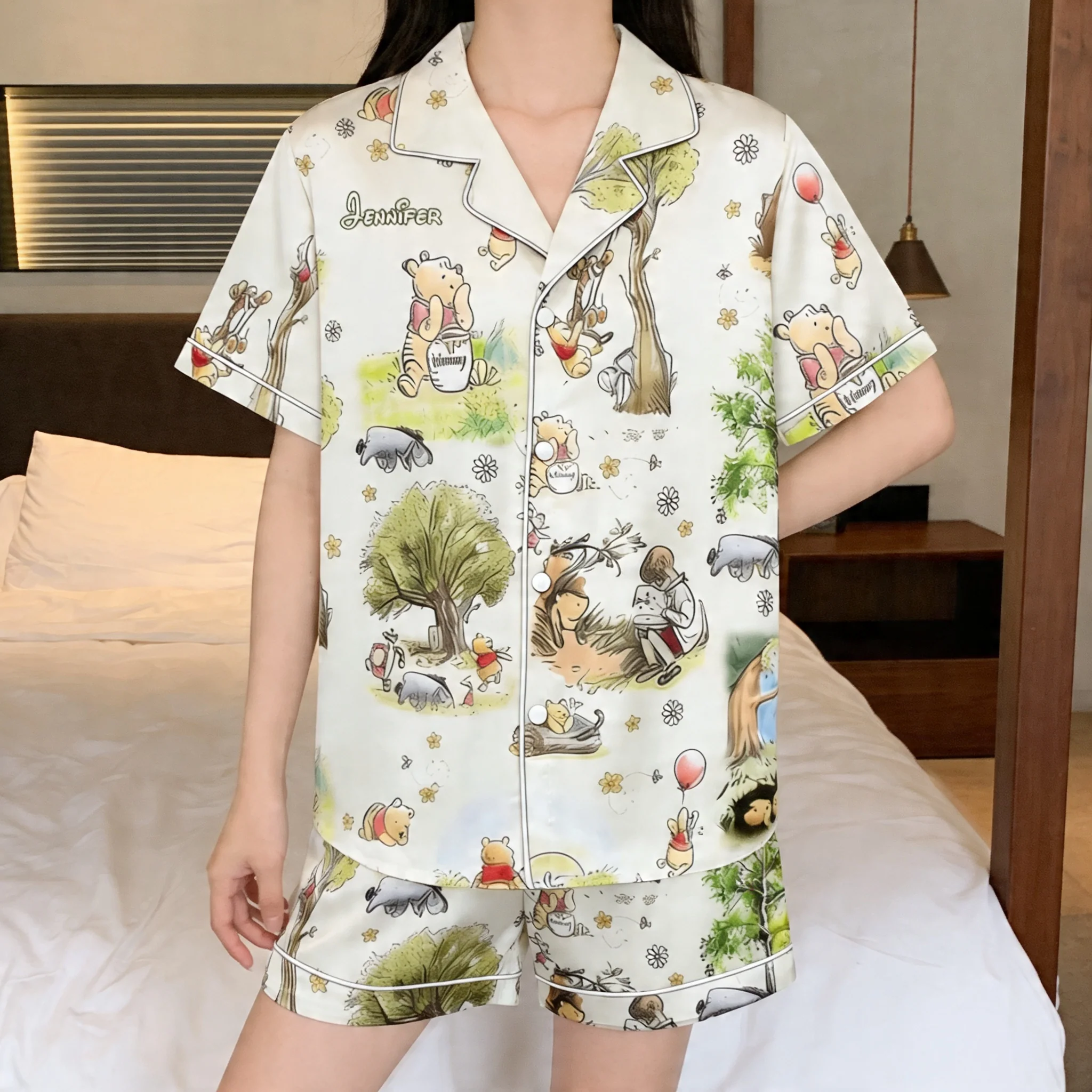 DSNY Honey Bear And Friends - Personalized Short Pajama Set - Gift For Mother's Day, Movie Fans NL122 - Image 3