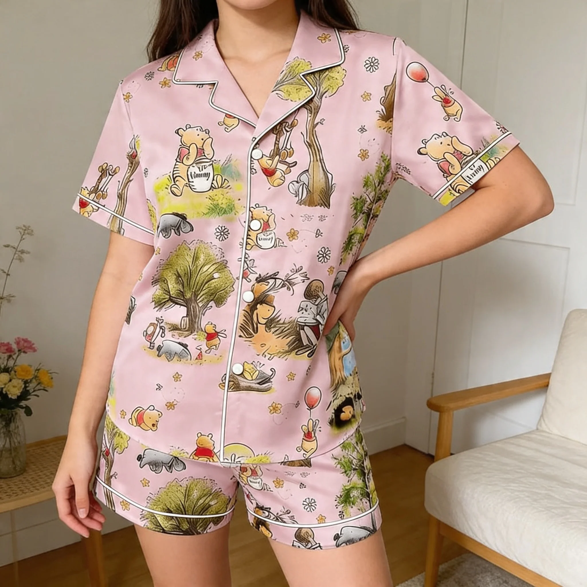 DSNY Honey Bear And Friends - Personalized Short Pajama Set - Gift For Mother's Day, Movie Fans NL122 - Image 4